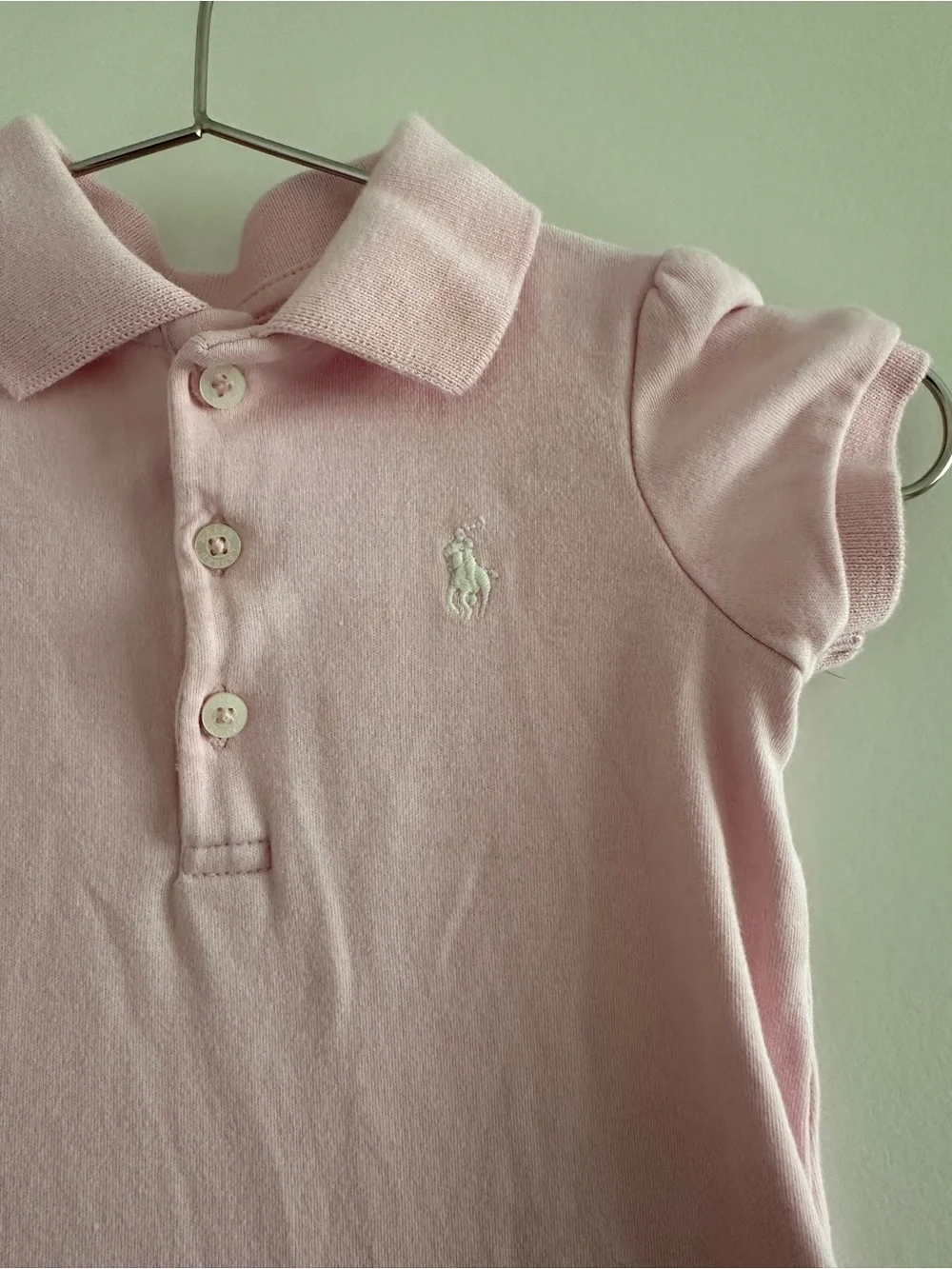 Ralph Lauren Light Pink Polo Baby Girl Dress with Bloomer